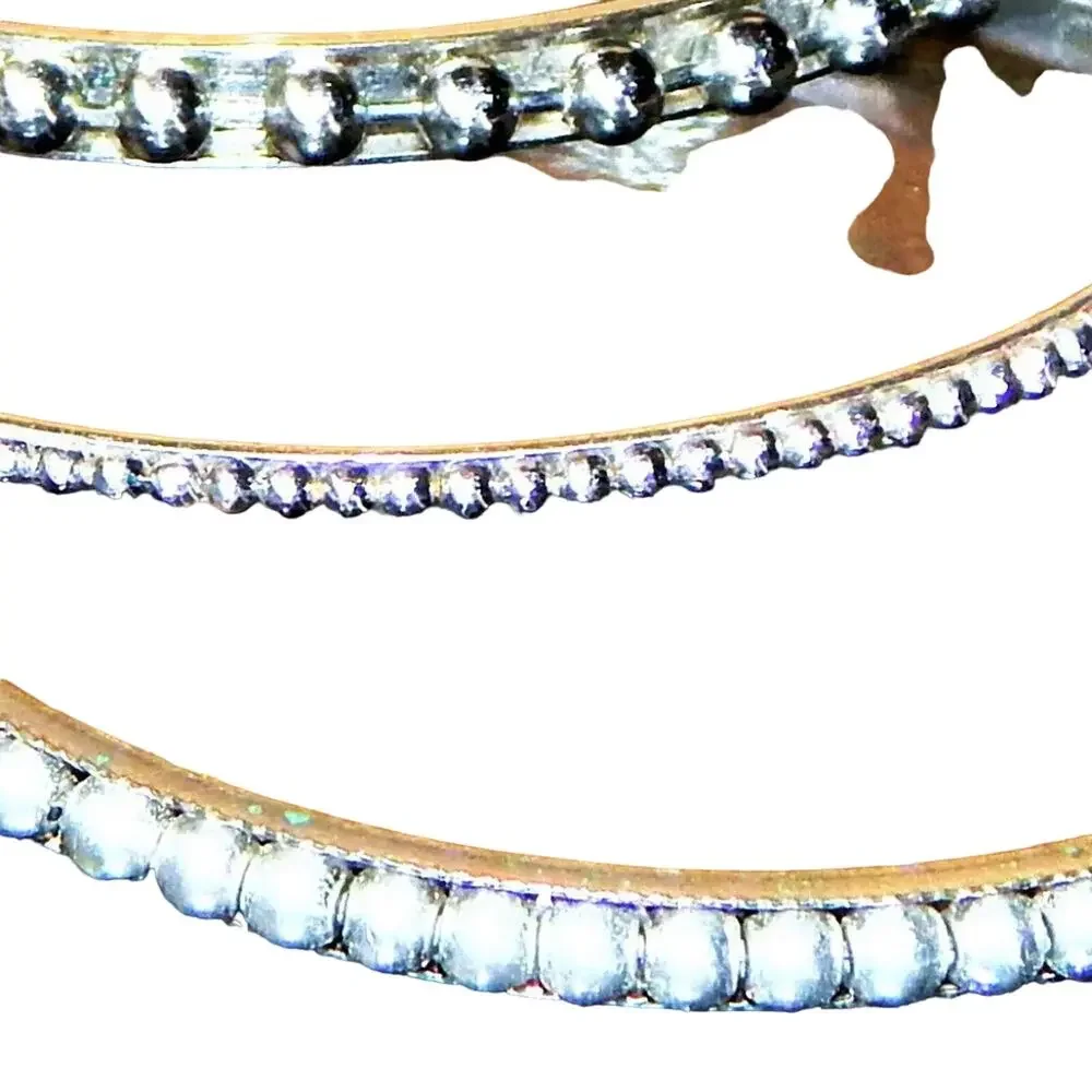 Steam Punk Earrings/ Ball Bearing Bangles - Picture 4 of 12